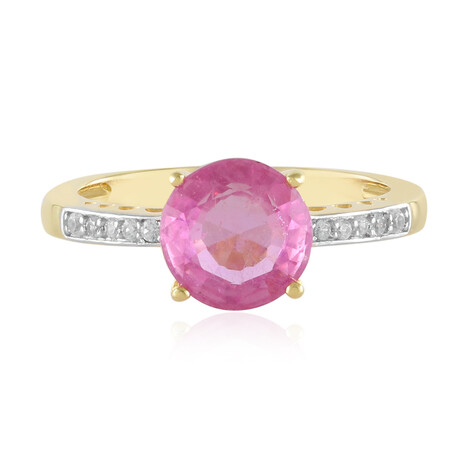 Anillo en plata con Zafiro rosa de Madagascar