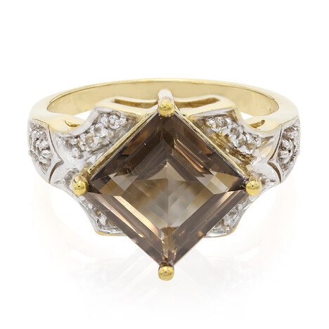 Rauchquarz-Silberring