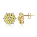 Burmese Peridot Silver Earrings