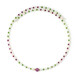 Collar al cuello en acero con Rubí de Mozambique (Riya)