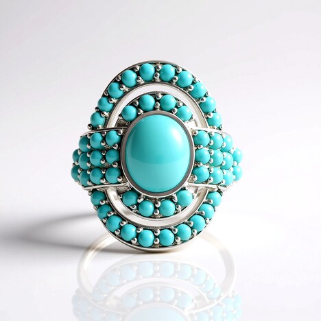 Anello in argento con Turchese Sleeping Beauty (Faszination Türkis)