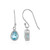 Boucles d'oreilles en argent et Topaze bleu ciel