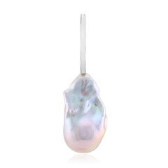 Colgante en plata con Perla plateada Freshwater