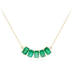 Collana in oro con Smeraldo Zambia