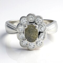 Anello in argento con Labradorite