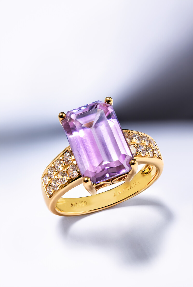 Anillo en oro con Diáspora rosa (AMAYANI)