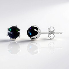 Pendientes en plata con Ópalo de Mezezo (de Melo Essence)