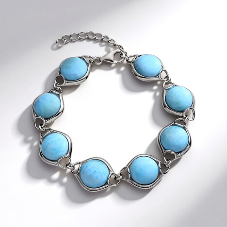 Bracciale in argento con Larimar