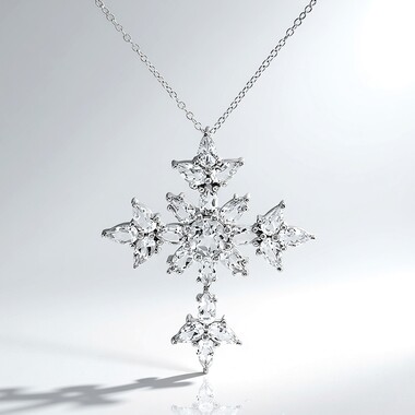 Collana in argento con Topazio Bianco