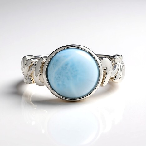 Anello in argento con Larimar