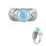 Anillo en plata con Larimar (Adela Silber)