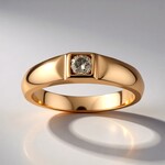 Anello in oro con Diamante Rose de France SI1 di Argyle (Annette)