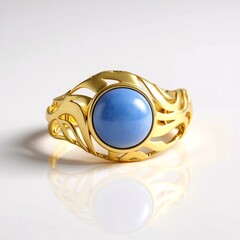 Anello in argento con Opale Blu