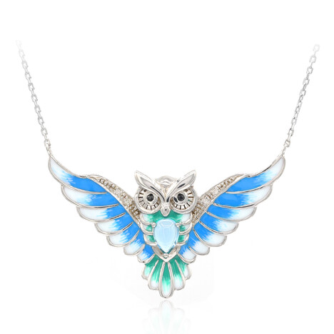 Collier en argent et Topaze bleu Suisse