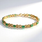 Bracciale in argento con Smeraldo Brasiliano