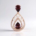 Ciondolo in argento con Zircone Rosa (Adela Silber)