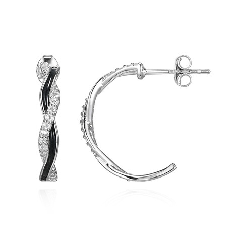 Boucles d'oreilles en argent et Topaze blanche (Adela Silber)