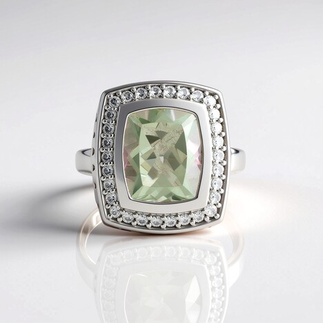 Anello in argento con Ametista Verde (Dallas Prince Designs)