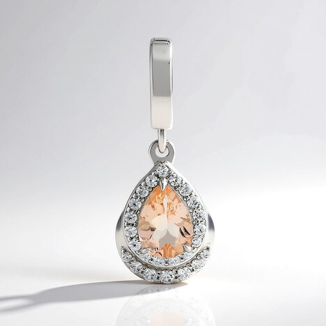 Pendentif en argent et Morganite du Brésil