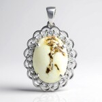 Ciondolo in argento con Magnesite