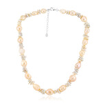 Collar en plata con Perla durazno Freshwater (TPC)