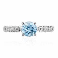 Blauer Apatit-Goldring