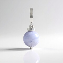 Ciondolo in argento con Agata Lace Blu