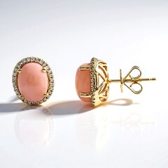 Orecchini in oro con Opale Rosa
