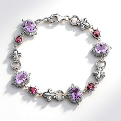 Bracciale in argento con Ametista
