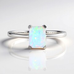 Anello in argento con Opale di Welo