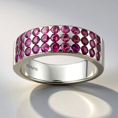 Anello in argento con Rubellite