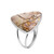 Zilveren ring met een banten jaspis (Bali Barong)
