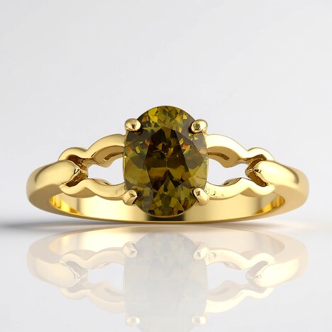 Anello in oro con Sfalerite Bulgara