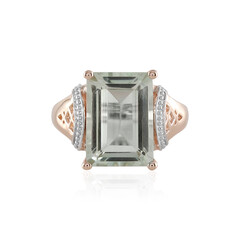 Grüner Amethyst-Silberring