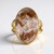Anello in argento con Drusa di Agata (Bali Barong)