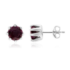 Boucles d'oreilles en argent et Rubis