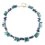 Edelstein-Silberhalskette