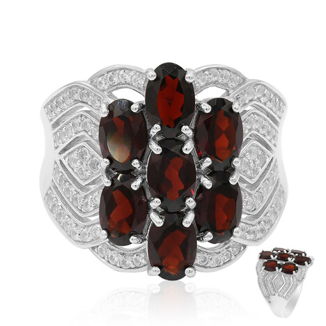 Bague en argent et Grenat