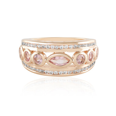 Bague en argent et Tourmaline rose du Nigéria (Adela Silber)