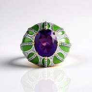 Bague en argent et Améthyste (Adela Silber)