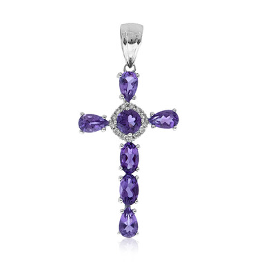 Zambian Amethyst Silver Pendant