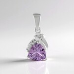 Ciondolo in argento con Ametista Rose de France