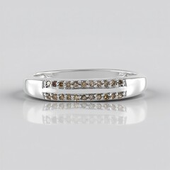 Bague en argent et Diamant chocolat I3