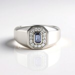Anello in argento con Zaffiro Ceylon Blu