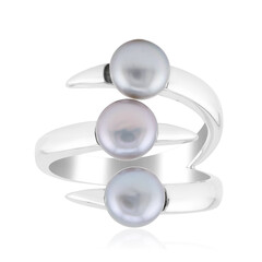 Anello in argento con Perla d'Acqua Dolce Argentata (TPC)