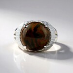 Anello in argento con Pietersite Dorata