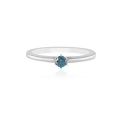 Bague en argent et Diamant bleu I2