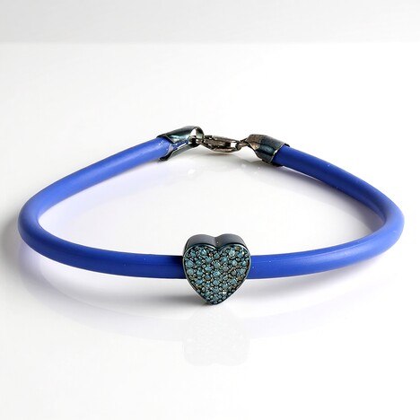 Bracciale in argento con Diamante Blu
