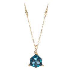 14K London Blue Topaz Gold Necklace (CIRARI)