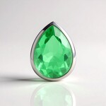 Ciondolo in argento con Quarzo Verde Smeraldo (MONOSONO COLLECTION)